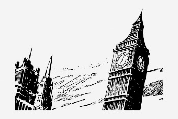 London's clock tower drawing, vintage | Free Photo - rawpixel