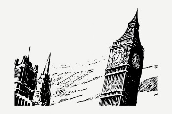 London's clock tower drawing, vintage | Free PSD - rawpixel