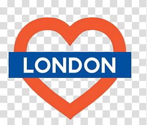 LONDON s, red and blue heart London logo transparent background PNG clipart