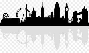 London Skyline Silhouette Royalty-free - Black London 