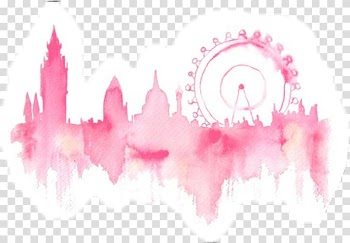 London Watercolor painting Drawing Skyline, london transparent background PNG clipart