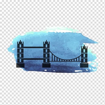 London Watercolor painting Landscape painting, bridge transparent background PNG clipart
