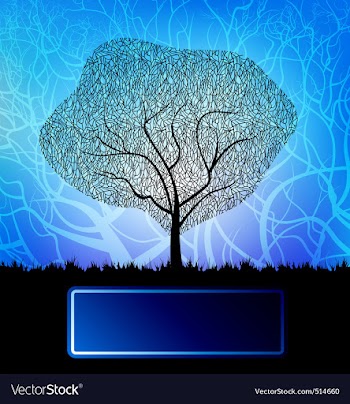 Lonely tree vector image