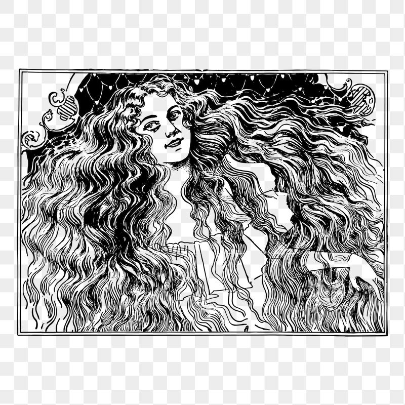 Long beautiful hair png sticker | Free PNG - rawpixel