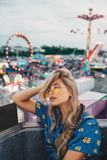 Long Blonde Hair At Carnival