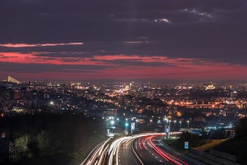 Long Exposure Photography of Moving Vehicles on Road