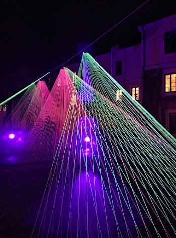 Long-exposure Photography of Red and Green Led Lights