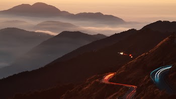Long-exposure Photography of Vehicle on Road