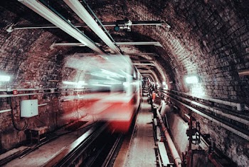 Long Exposure Photography of White and Red Train