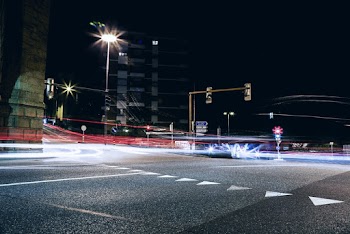 Long Exposure Shot Of Cars On The Road