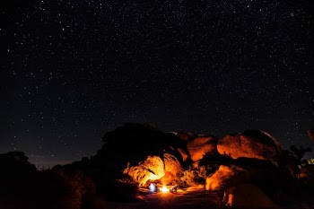 Long exposure to the north in Joshua Tree, CA