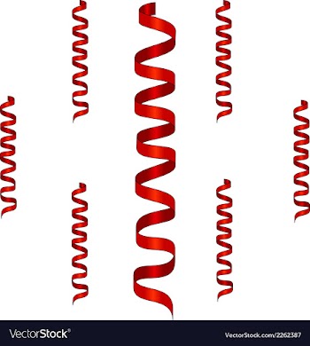 Long flowing red tape for festivities vector image