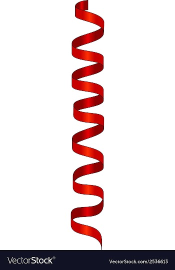 Long flowing red tape for festivities vector image