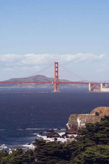 Long Shot Of The Golden Gate Bridge, San Francisco At Daylight
