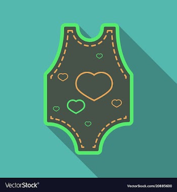 Long sleeve baby bodysuits with cute design vector image