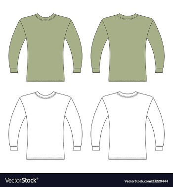 Long sleeve t-shirt vector image