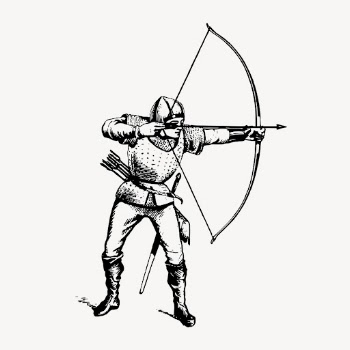 Longbowman knight clipart, vintage illustration | Free Vector - rawpixel