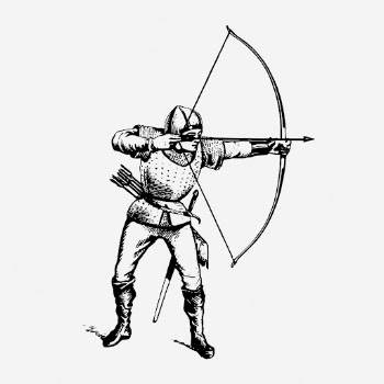 Longbowman knight drawing, vintage illustration. | Free Photo - rawpixel