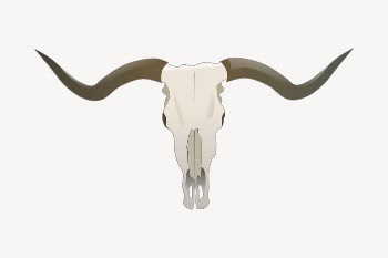 Longhorn skull clipart, animal hunting | Free Vector - rawpixel