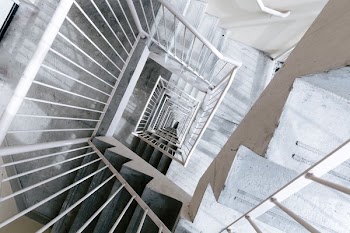 Looking Down Stairwell