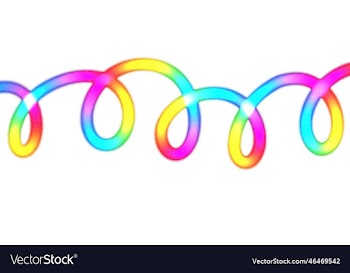 loopy rainbow design element border