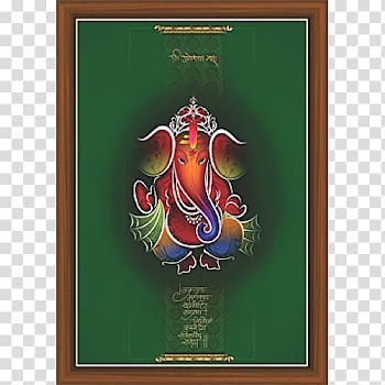 Lord Ganesha artwork, Art Ganesha Frames Painting Font, ganesha transparent background PNG clipart