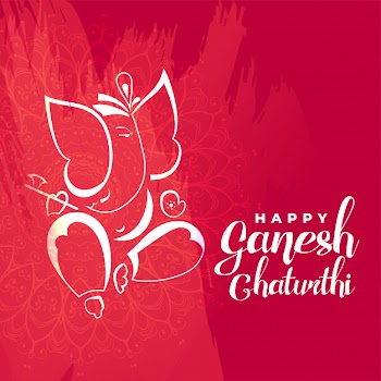 Lord ganesha  for ganesh chaturthi mahotsav festival Free Vector