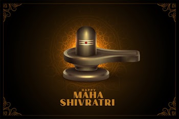 Lord shiva shivling lingam for maha shivratri background Free Vector
