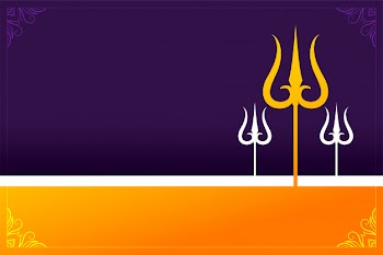 Lord shiva trishul background for shivratri festival Free Vector