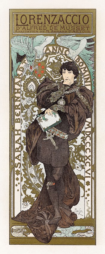 Lorenzaccio (1896-1900) by Alphonse Mucha. | Free Photo Illustration - rawpixel