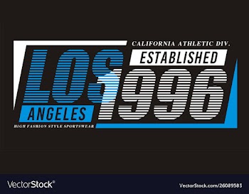 Los angeles 1996 typography design vector image
