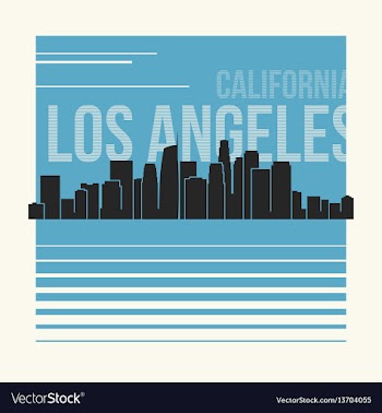  					Los angeles graphic t-shirt design tee print vector image														