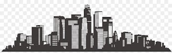Los Angeles Skyline Silhouette Scalable Vector Graphics - Architecture banner buildings city silhouette 