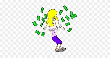 Lottery - Clipart - Throwing Money In The Air