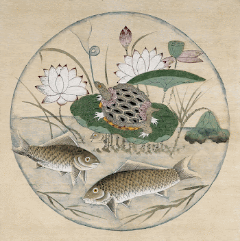 Lotus and fishes (19th century) | Free Photo Illustration - rawpixel