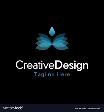 Lotus drop oil creative logo design vector image