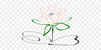 Lotus Flower Blossom Plant Nature Pink Blo - Drawing Black And White Flower Clip Art