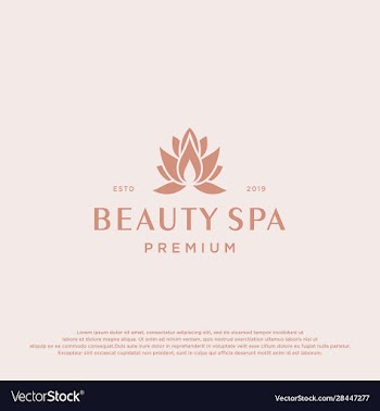 lotus flower logo abstract beauty spa salon