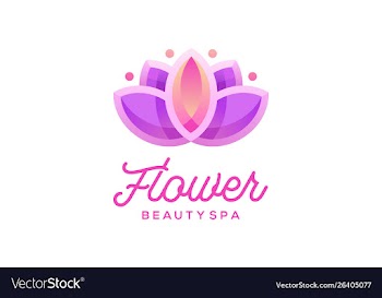 Lotus flower logo design beauty spa logo template vector image