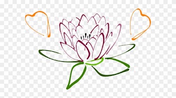 Lotus Heart Clip Art At Clker - Drawing Black And White Flower Clip Art