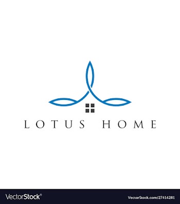 Lotus home logo design template icon vector image