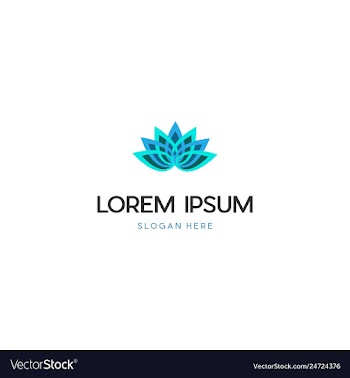 Lotus leaf meditation creative business logo vector image