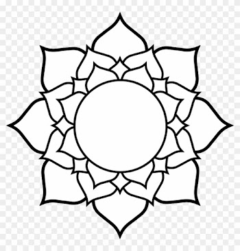 Lotus Line Drawing - Lotus Flower Drawing Top View