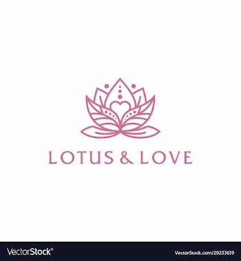 lotus love beauty spa logo design elegant flower