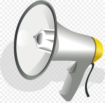 Loudspeaker Speakerphone Clip art - White megaphone 