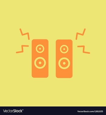 Loudspeakers vector image