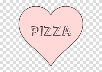 Louistmlinsns , pink heart with pizza text illustration transparent background PNG clipart