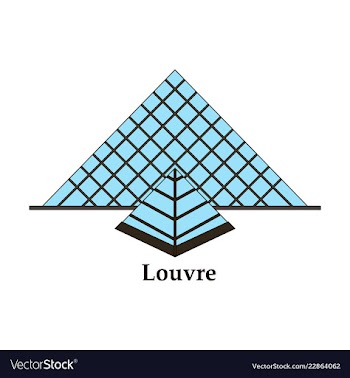 Louvre in paris icon vector image