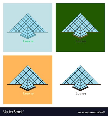 Louvre in paris icon vector image
