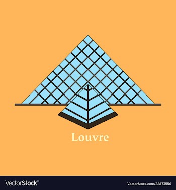Louvre in paris icon vector image